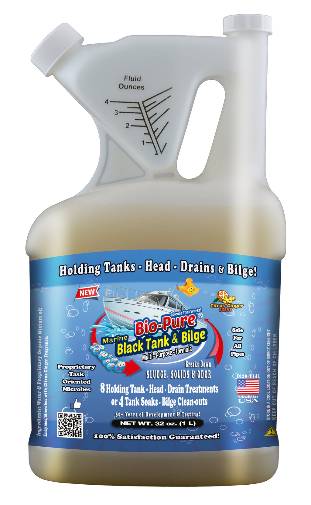Bio-Pure Boat / Marine Septic Tank & Bilge CONCENTRATE 32 oz. - 8