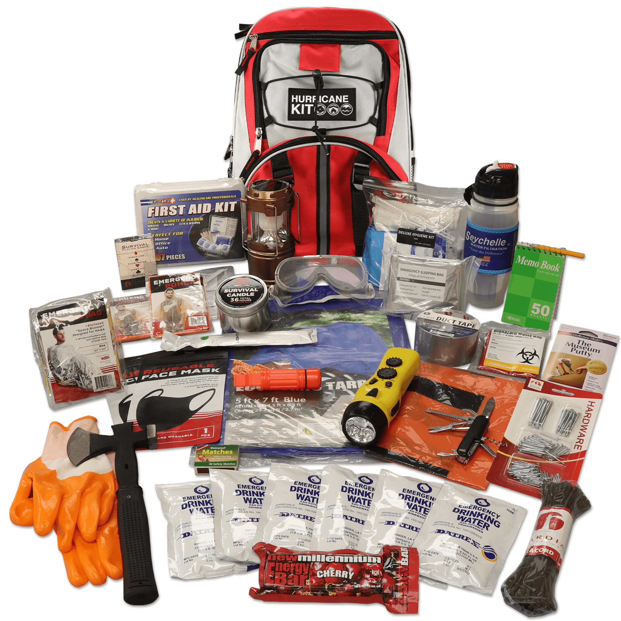 72-Hour Hurricane Emergency Survival Kit with Backpack