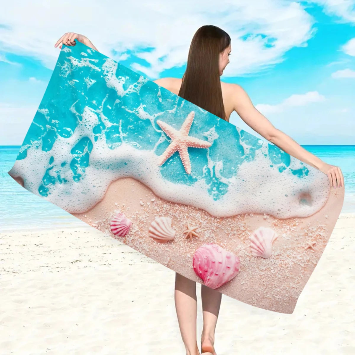 Ocean element beach towel