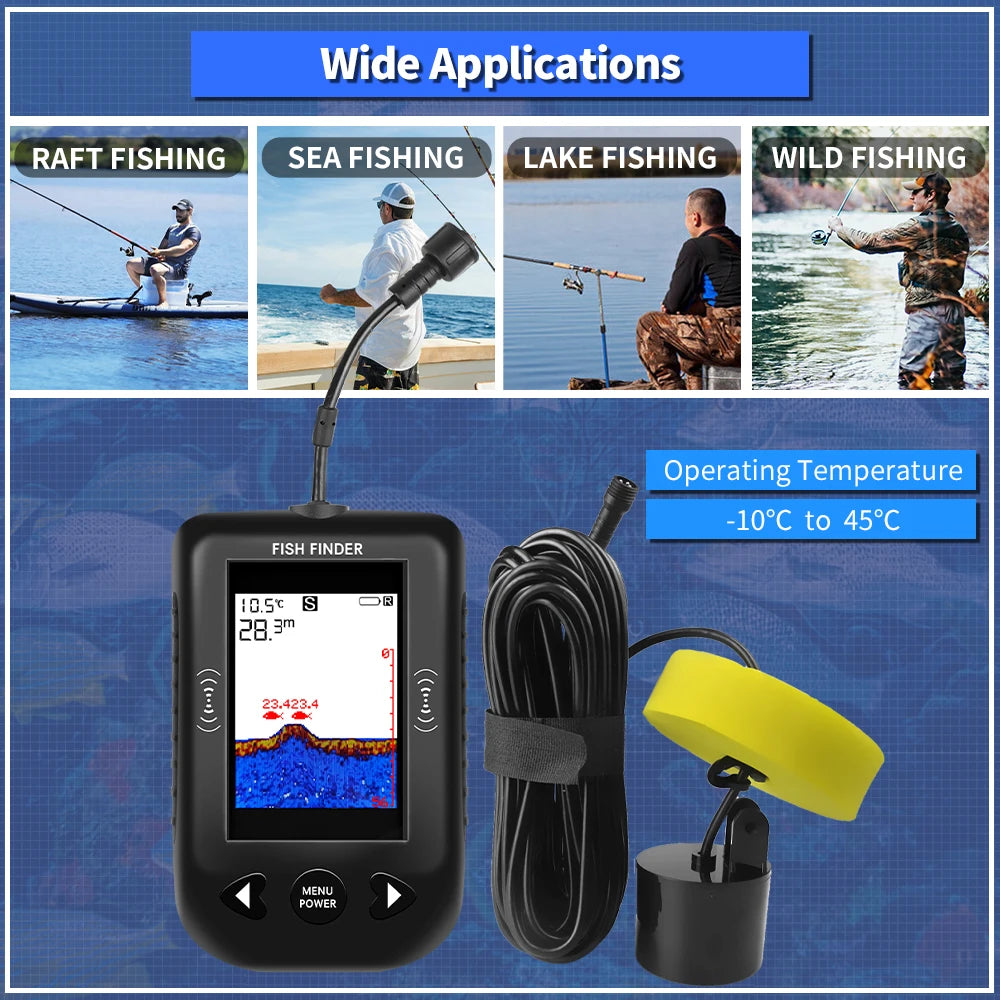 Portable Fish Finder Water Depth Echo Sounder Handheld Sonar