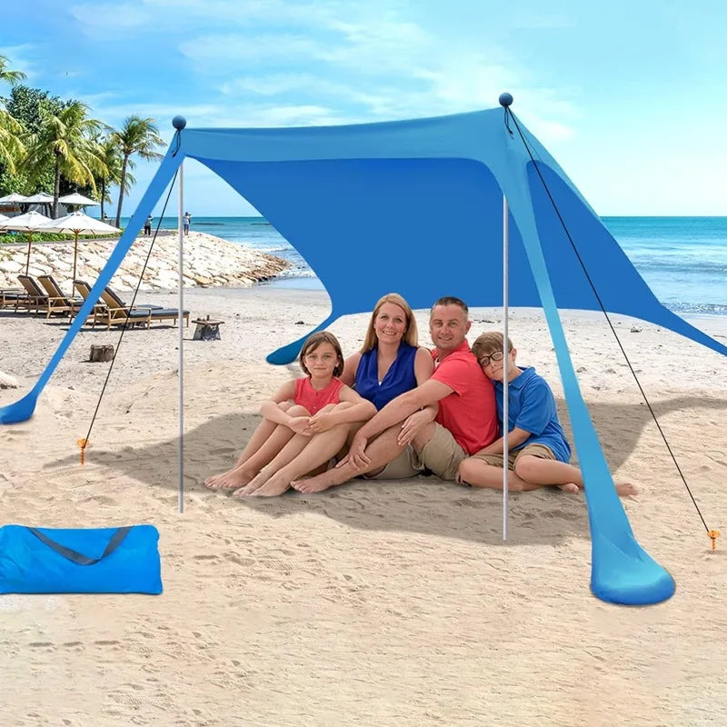 Windproof Awning Outdoor Beach Sun Shade UV