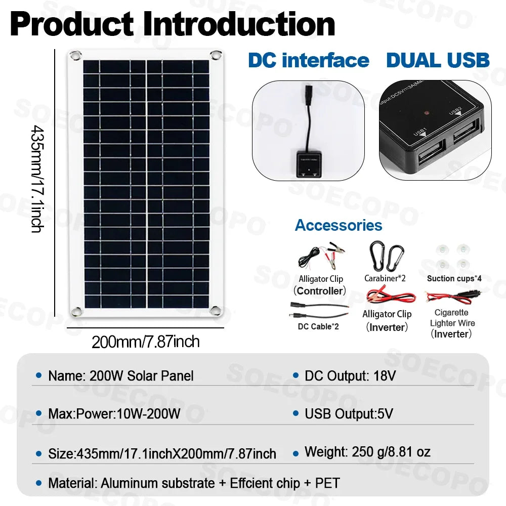 6000W Inverter & Solar System Complete Kit 12V To 110V 100A