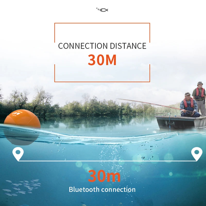  F68 Wireless Fish Finder Depth Echo Sounder Dual Frequency