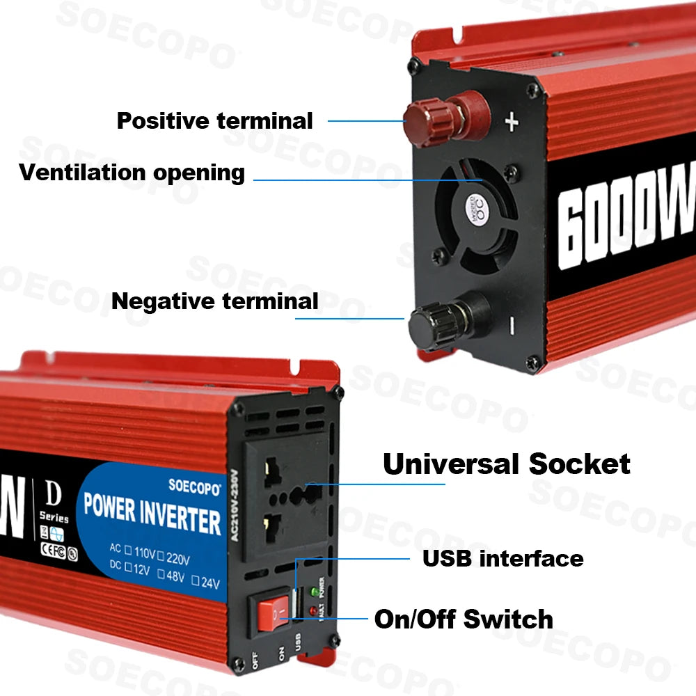 6000W Inverter & Solar System Complete Kit 12V To 110V 100A
