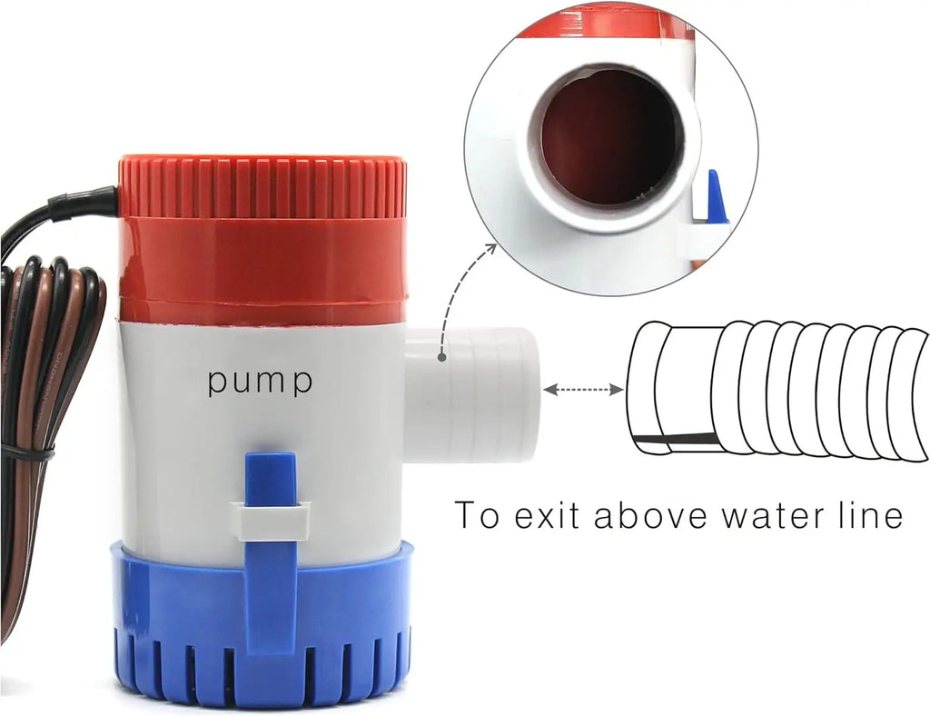 Hot 12V Vacuum Water Pump Submersible Marine Boat Bilge Pump 1100GPH