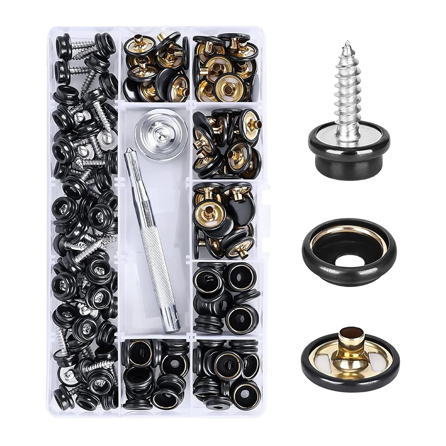 150PCS Marine Grade 3/8" Socket Canvas Snaps Kit