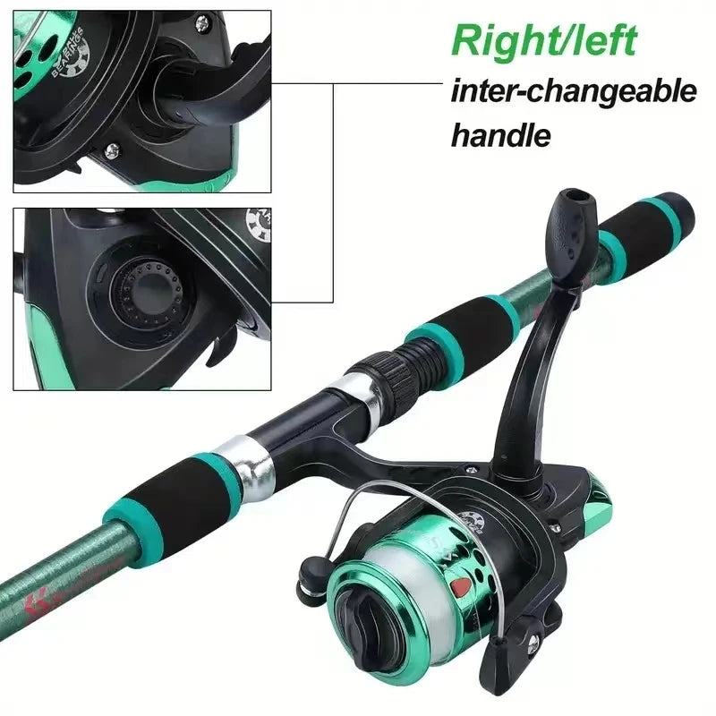 Fishing Pole Set Kits With Telescopic Fishing Rod