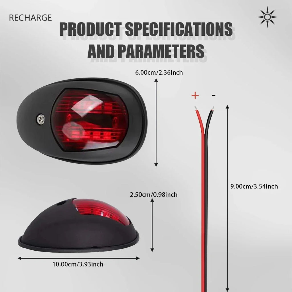 2Pcs LED Navigation Lights 12V / 24V