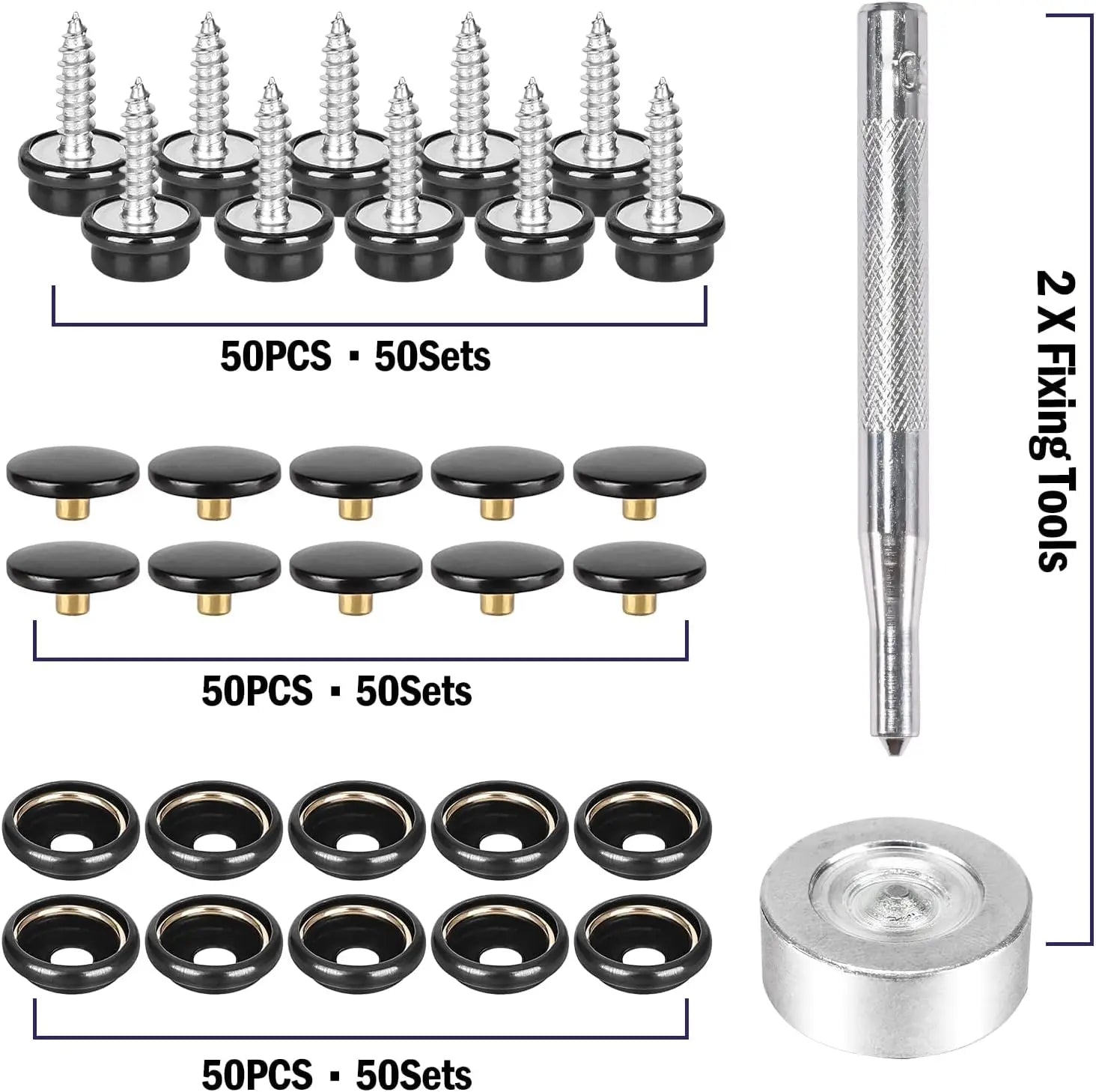 150PCS Marine Grade 3/8" Socket Canvas Snaps Kit