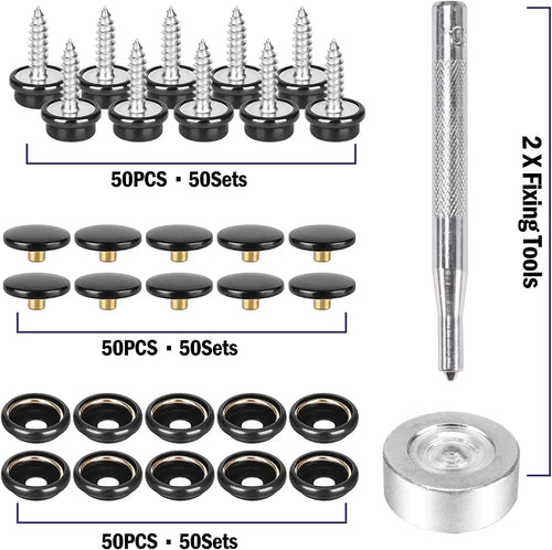 150PCS Marine Grade 3/8" Socket Canvas Snaps Kit