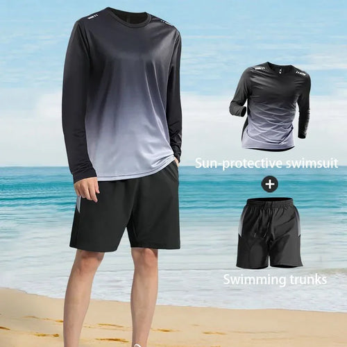 Men's sun-protective long-sleeved and long