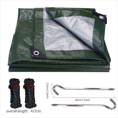 Large Waterproof Tarp Thick Tarpaulin Ideal for Canopy Tents Boats RV