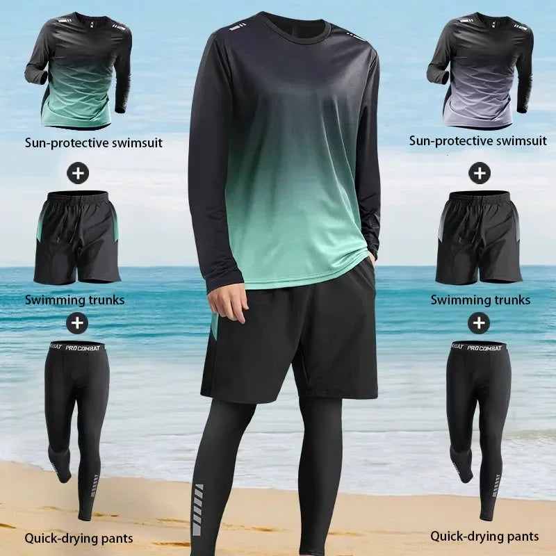 Men's sun-protective long-sleeved and long