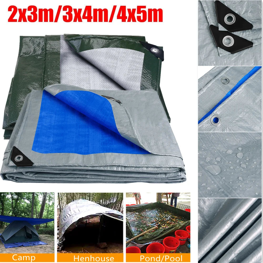  Waterproof Tarp Thick Tarpaulin Ideal for Canopy Tents Boats RV