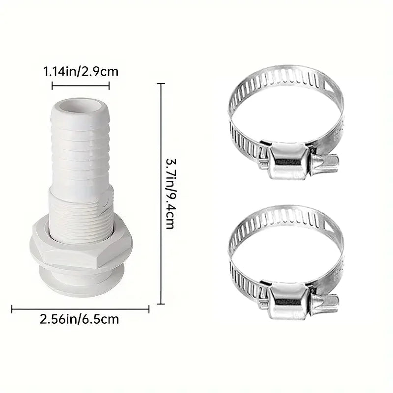 1Set Bilge Pump Hose, 1-1/8 Inch Dia Bilge Pump Installation Kit, 6.5