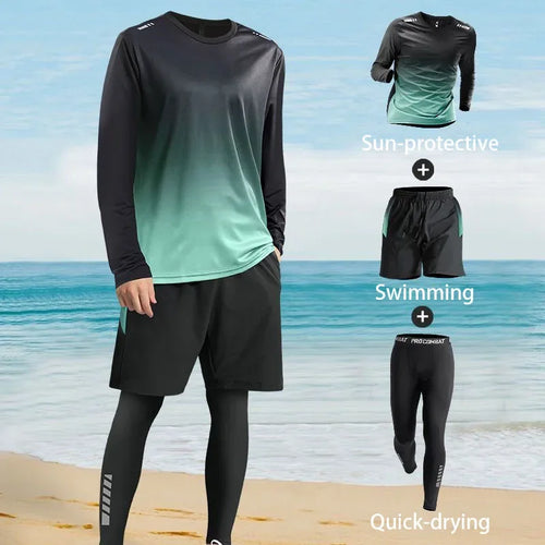 Men's sun-protective long-sleeved and long