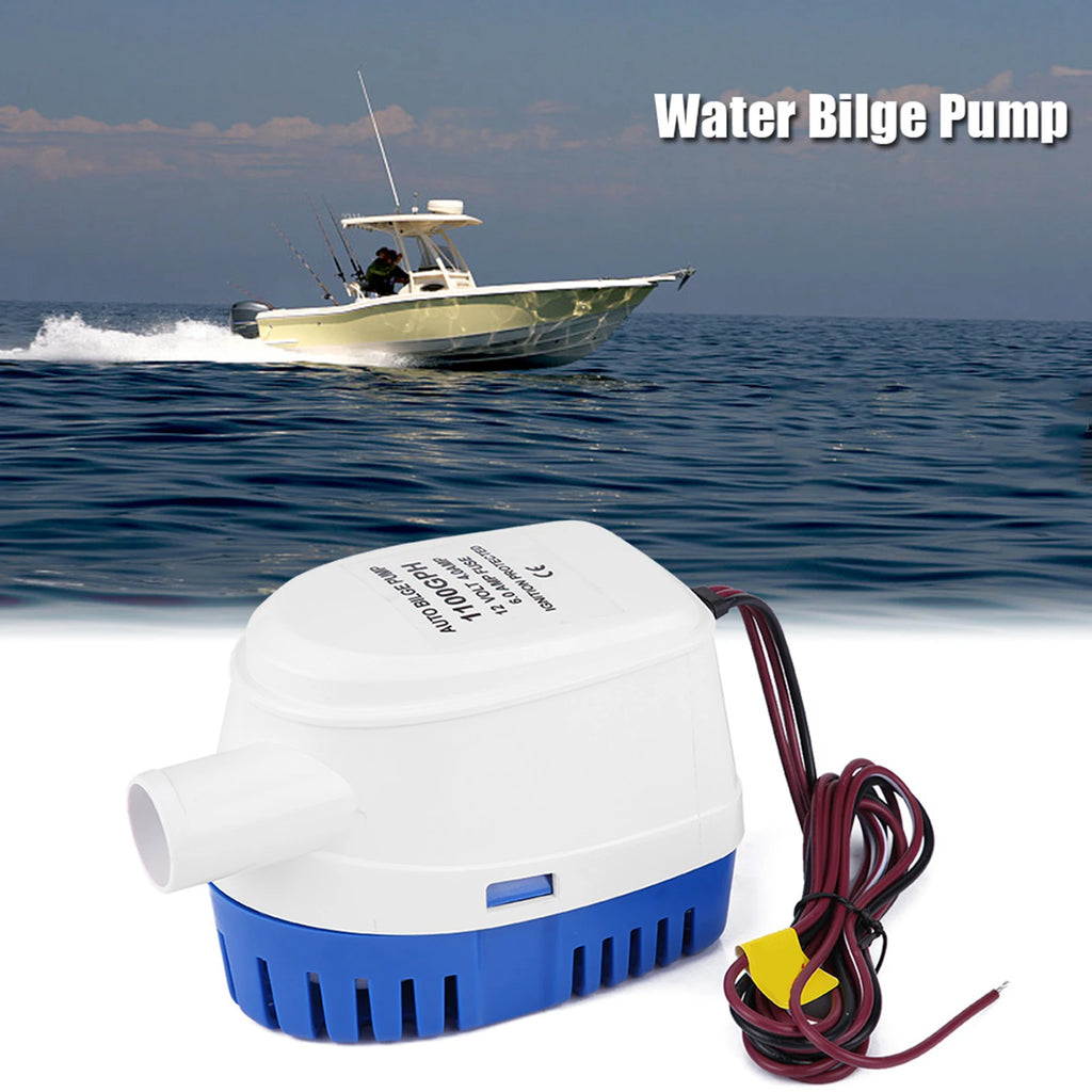 1100GPH Boat 12V Marine Automatic Submersible Bilge Water Pump