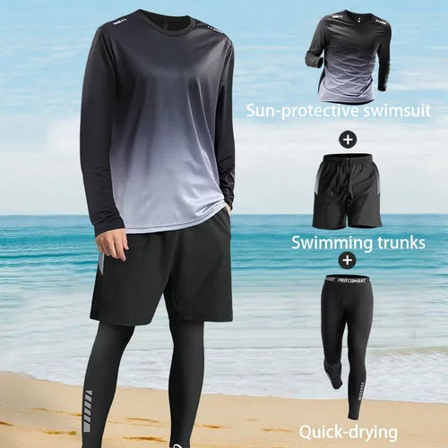 Men's sun-protective long-sleeved and long