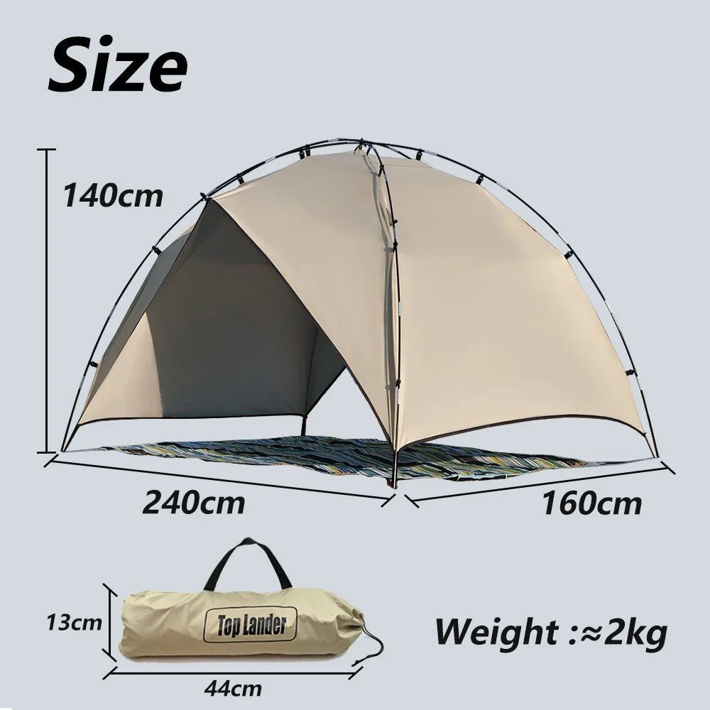 Lightweight 2–4 Person Camping Tent for Beach Park 