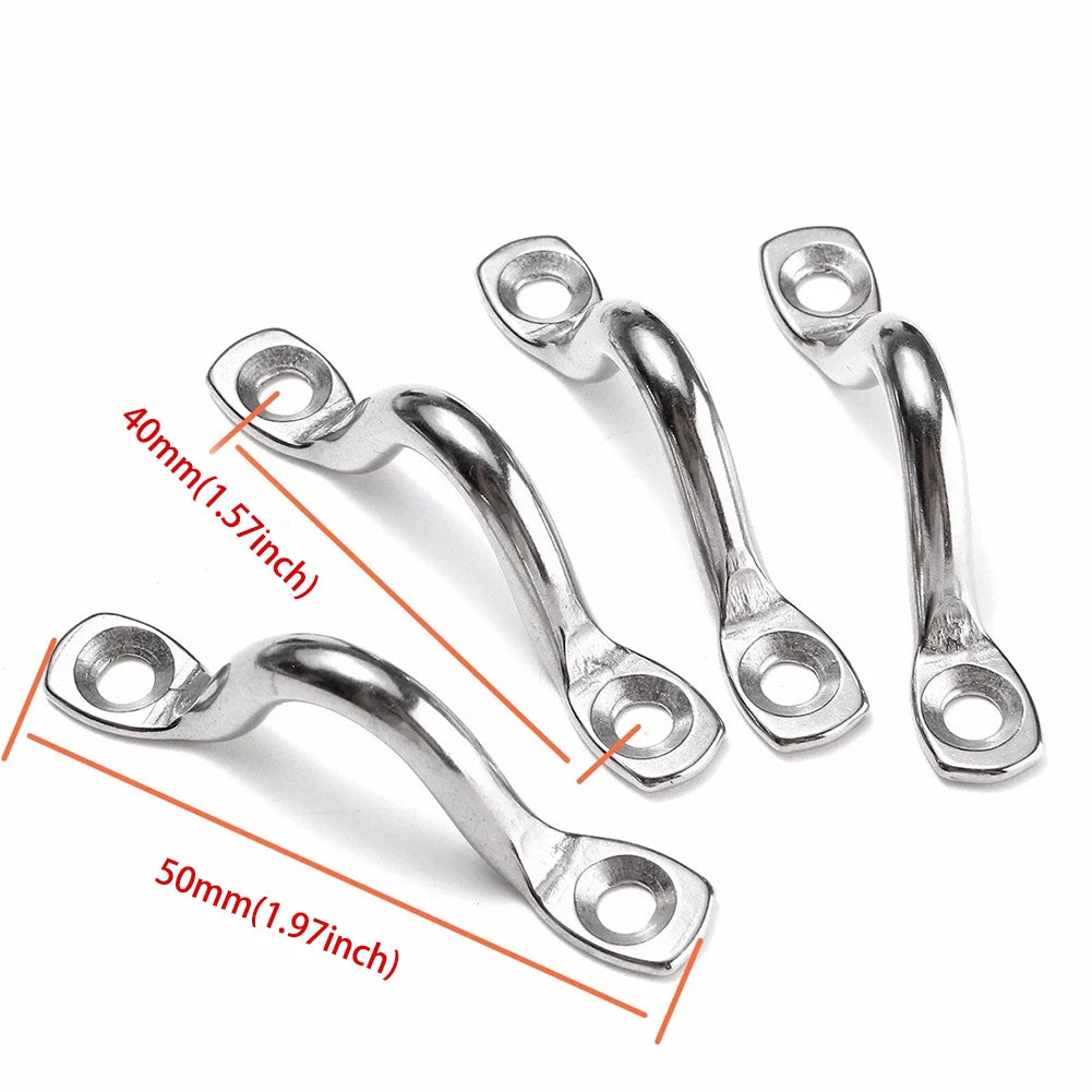 4pcs Handle 5mm Stainless Steel Wire Eye Strap Tie Down