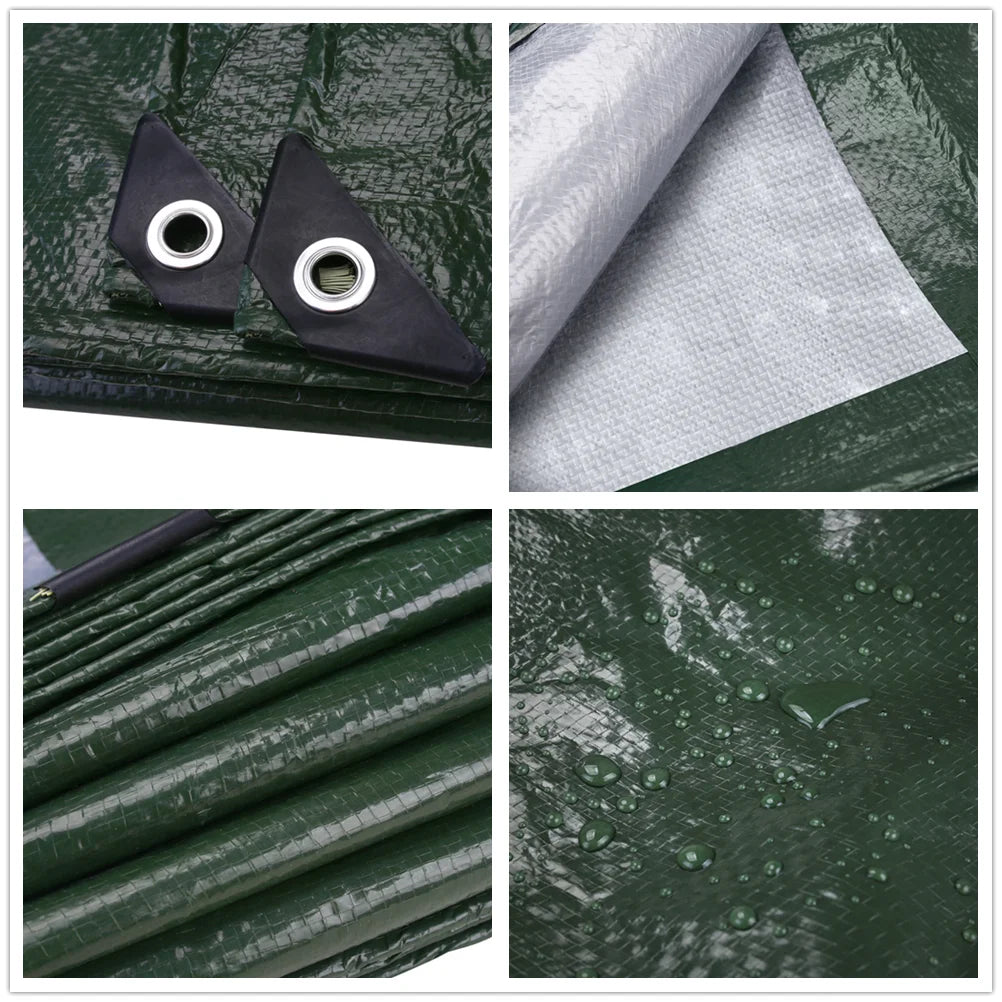 Waterproof Tarp Thick Tarpaulin Ideal for Canopy Tents Boats RV
