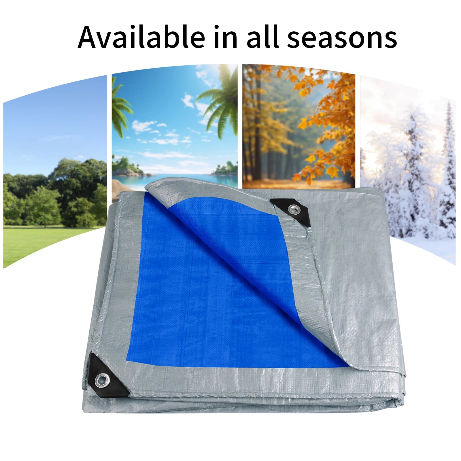  Waterproof Tarp Thick Tarpaulin Ideal for Canopy Tents Boats RV