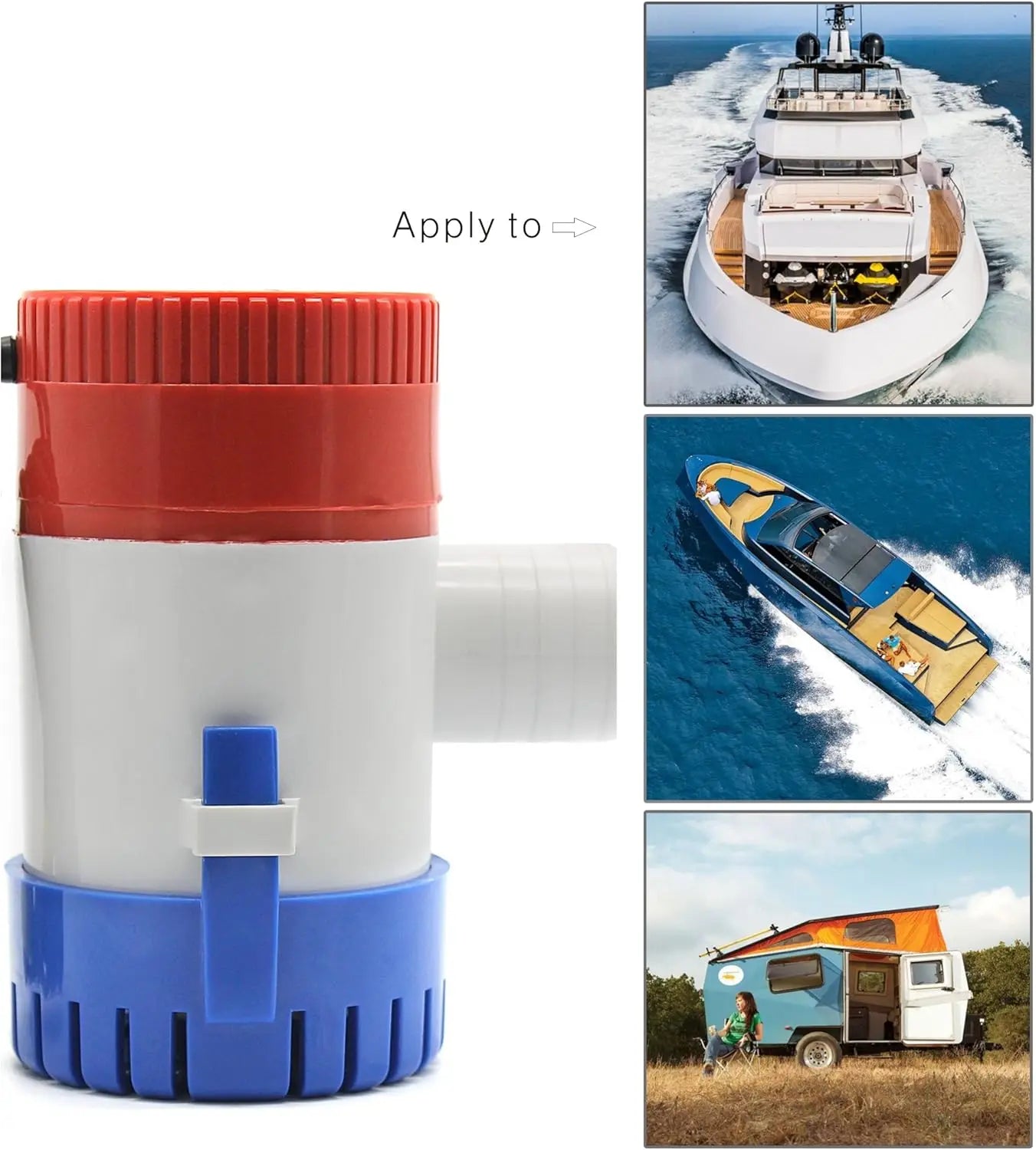 Hot 12V Vacuum Water Pump Submersible Marine Boat Bilge Pump 1100GPH