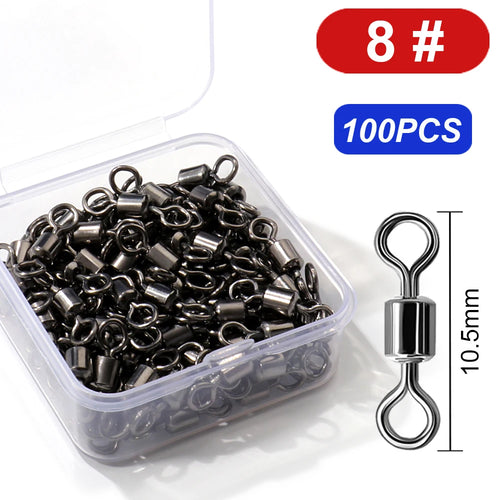 100Pcs Stainless Steel Bearing Rolling Connector - Swivel