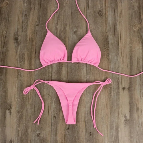 Women Bikini Tie-Up Two Piece Swimsuit