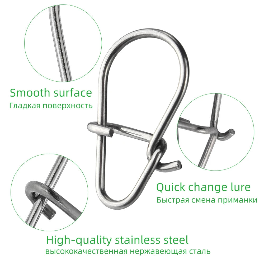 100X Fishing Hook Snap Pin 304 Stainless Steel