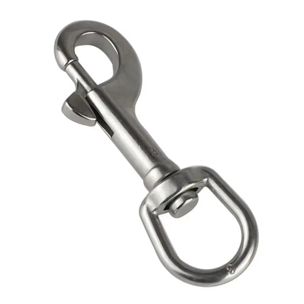 1PC 316 Stainless Steel Swivel Eye Bolt Spring Snap Hook