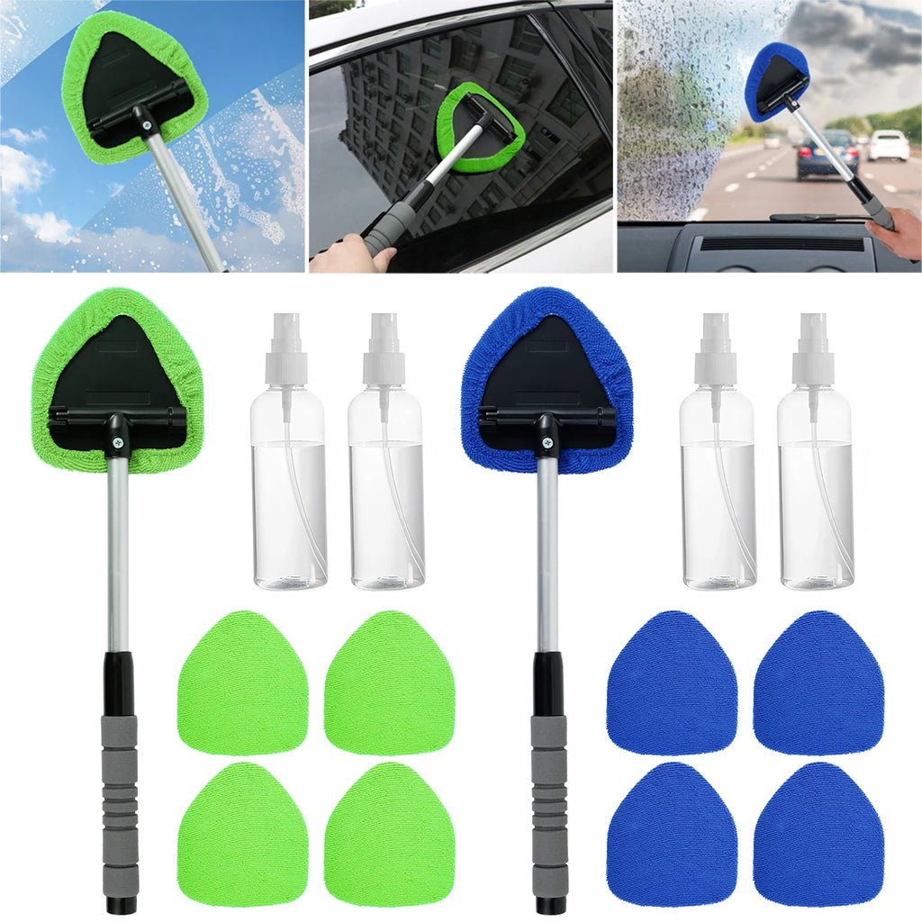 Window Scraping Mist Eliminator Microfiber Window Cleaner