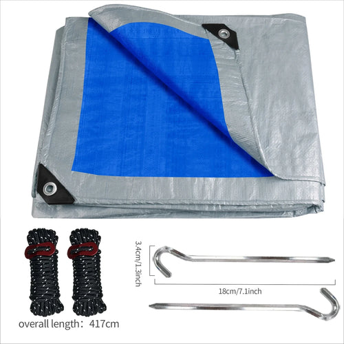 Large Waterproof Tarp Thick Tarpaulin Ideal for Canopy Tents Boats RV