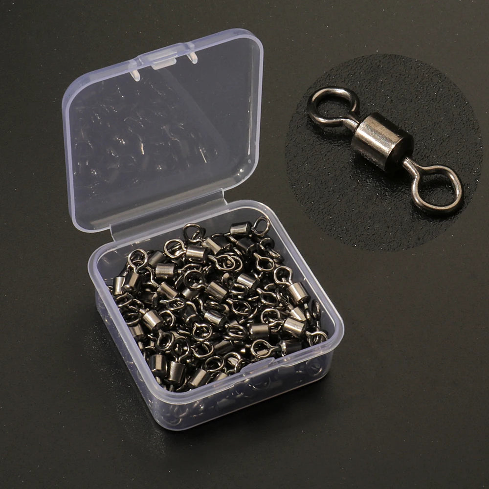 100Pcs Stainless Steel Bearing Rolling Connector - Swivel