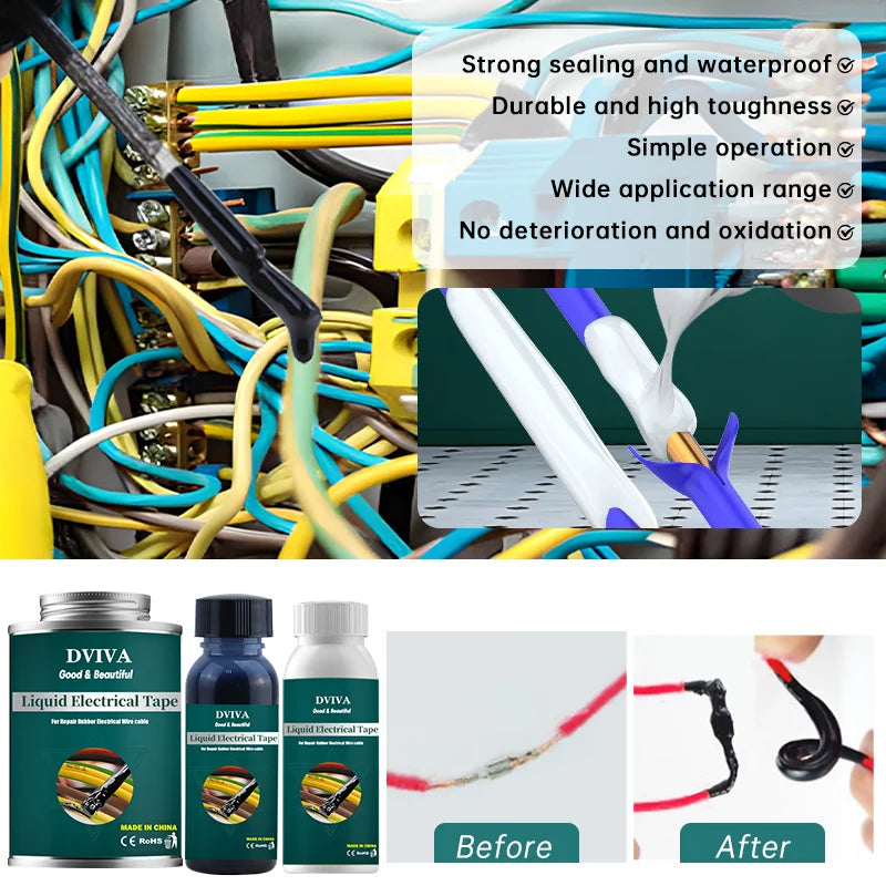 Liquid Electrical Tape Waterproof Insulation Quick-Drying
