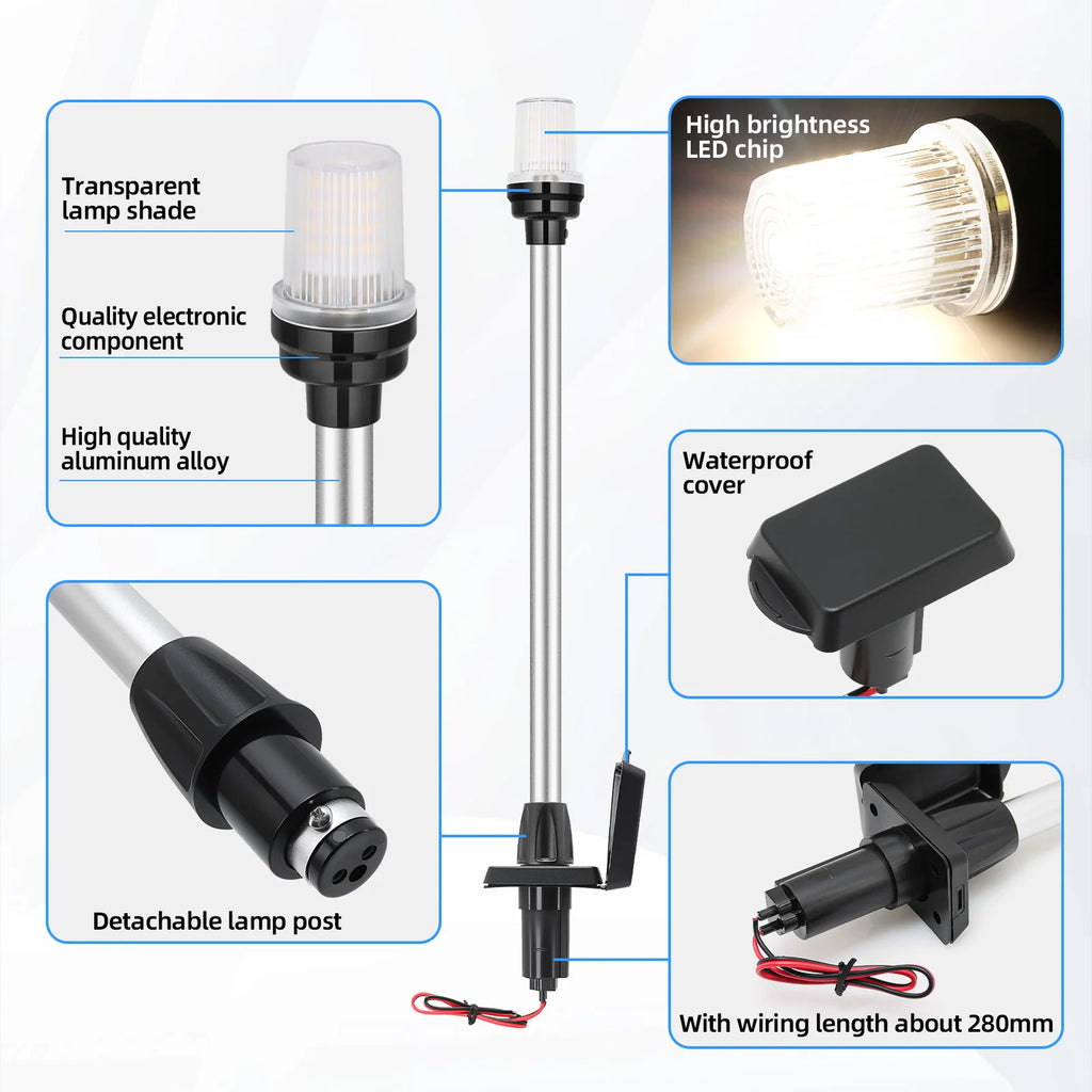 12V-24V LED Navigation  Light 22 Inch Anchor Lamp