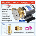 12V 24V DC 30L/min Self-Priming Copper Impeller Bilge Pump High Flow