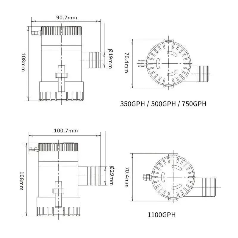 Submersible Bilge Pump 12v 