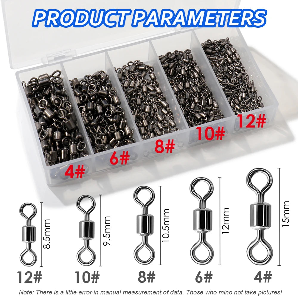 100Pcs Stainless Steel Bearing Rolling Connector - Swivel