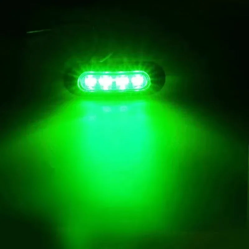 2Pcs Marine Navigation Lights Red Green LED