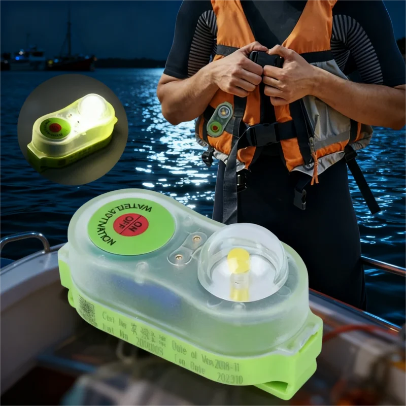 LED Seawater Activated Life Jacket Light Safety Vest for Adult