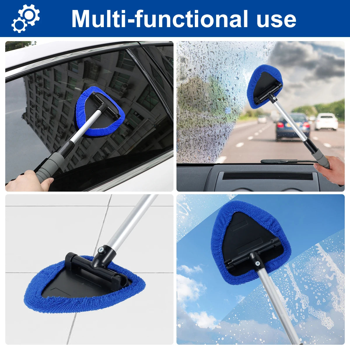 Window Scraping Mist Eliminator Microfiber Window Cleaner