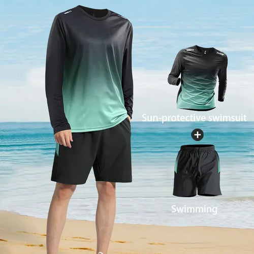 Men's sun-protective long-sleeved and long
