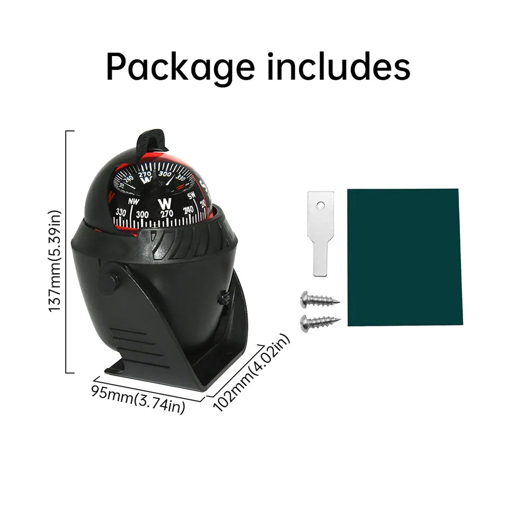 Waterproof Compass With Electronic LED Light Nautical