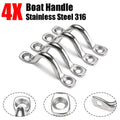 4pcs Handle 5mm Stainless Steel Wire Eye Strap Tie Down