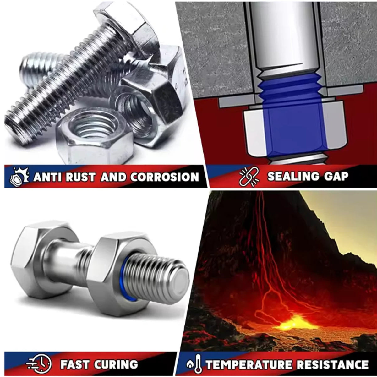 High strength thread locking agent, thread adhesive