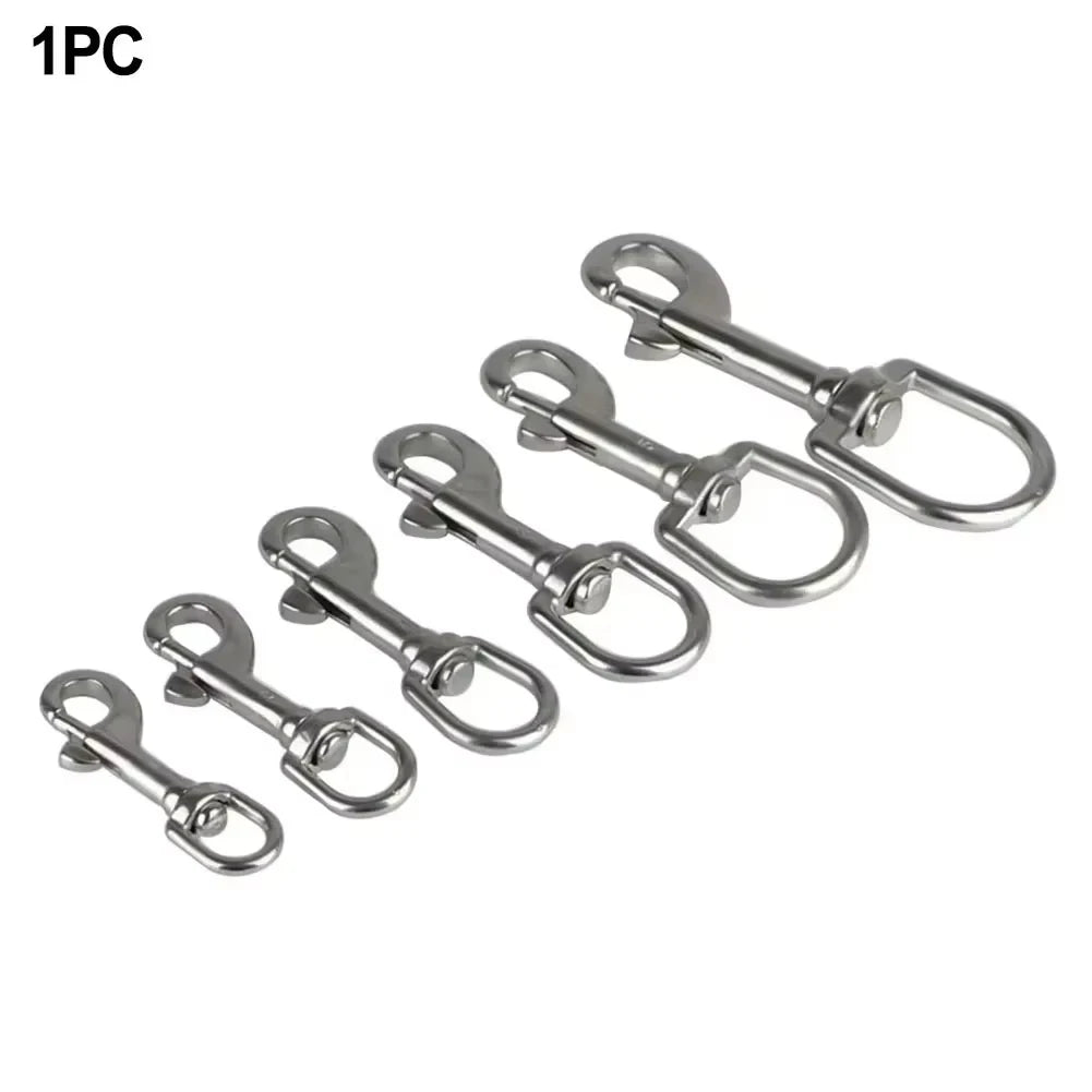 1PC 316 Stainless Steel Swivel Eye Bolt Spring Snap Hook