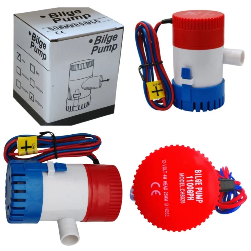 Hot 12V Vacuum Water Pump Submersible Marine Boat Bilge Pump 1100GPH