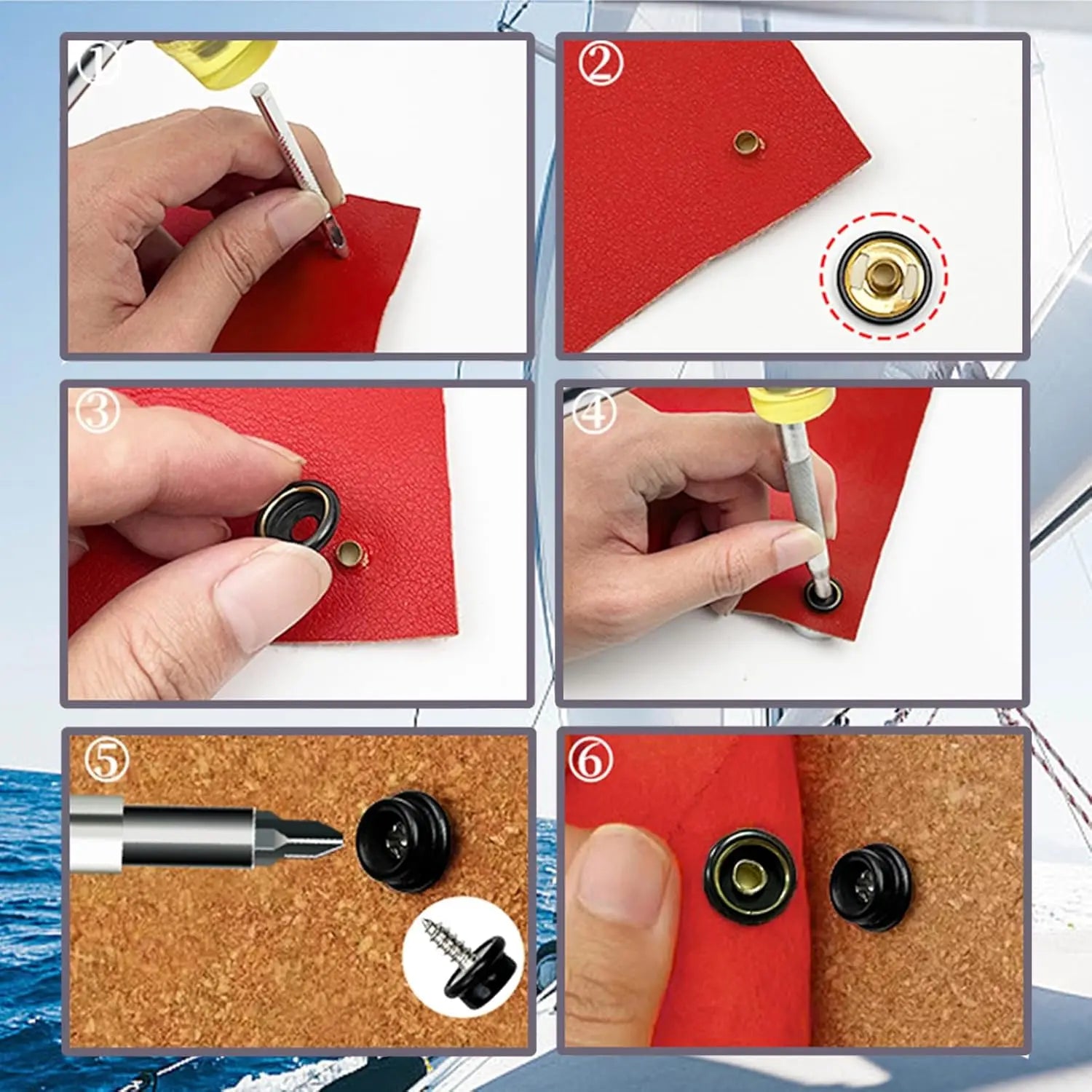 150PCS Marine Grade 3/8" Socket Canvas Snaps Kit