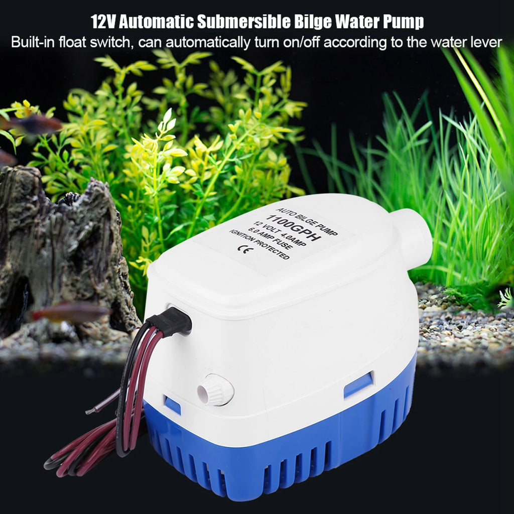 1100GPH Boat 12V Marine Automatic Submersible Bilge Water Pump